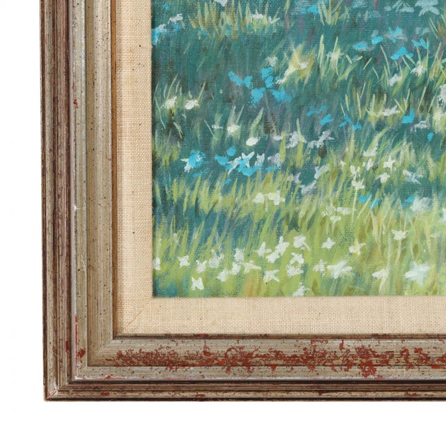 1980s Oil on Canvas Landscape by Dan Fredericks, the Savage Lawn For Sale - Image 5 of 5