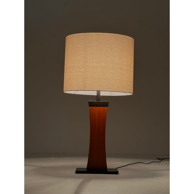 Mid-Century Modern Italian Teak Table Lamp, 1970s For Sale - Image 4 of 17