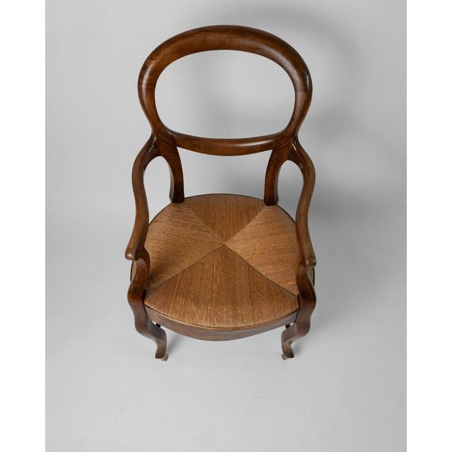 Wood Vintage Louis Philippe Armchairs in Cherry Wood, Set of 2 For Sale - Image 7 of 15