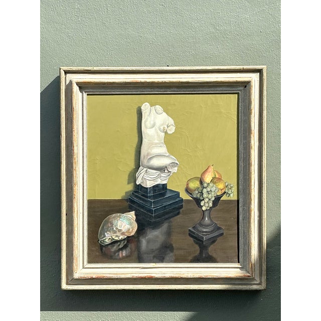 Vintage 1957 Original Still Life on Canvas For Sale In West Palm - Image 6 of 12