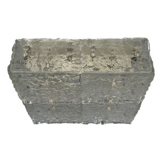 Ice Glass Flush Mount from J.T. Kalmar, 1960s For Sale