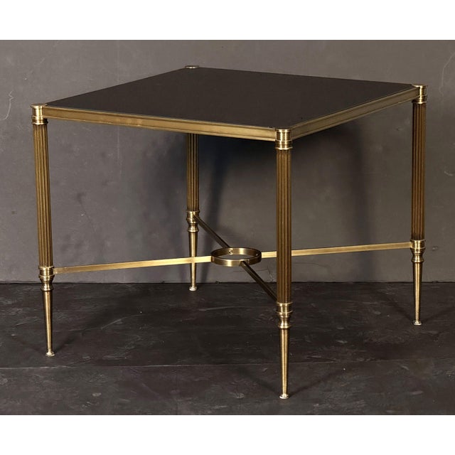 Bronze End Tables With Square Tops of Black Glass From the Savoy Hotel in London For Sale - Image 12 of 12