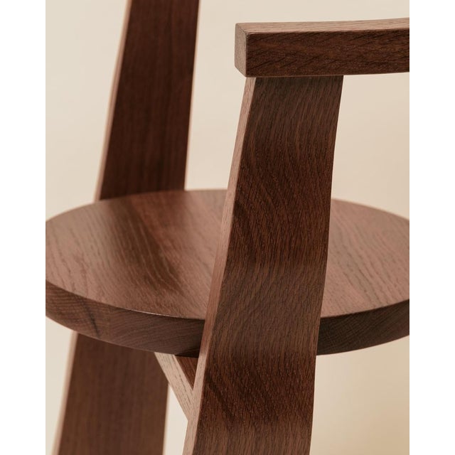 Brown Puro Chair in Stained Oak by Elina Ulvio For Sale - Image 8 of 18
