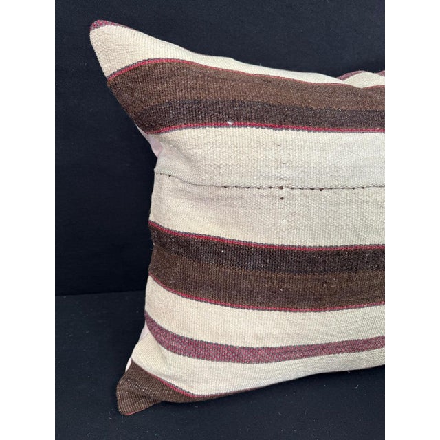 Turkish Hemp Pillow Cushion Natural Beige Brown Pillow Cushion Cover 24"x24" #30412 Enhance your home decor with our Kilim...