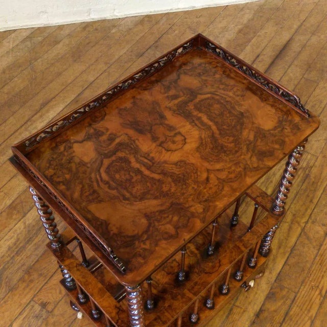 Victorian Walnut Canterbury, 1860s For Sale - Image 12 of 13