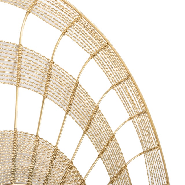 Modern Casey Mirror in Shiny Brass Finish For Sale - Image 3 of 5