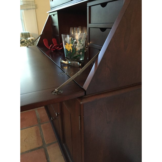 Traditional Pottery Barn Graham Secretary Desk Bar And Hutch Chairish