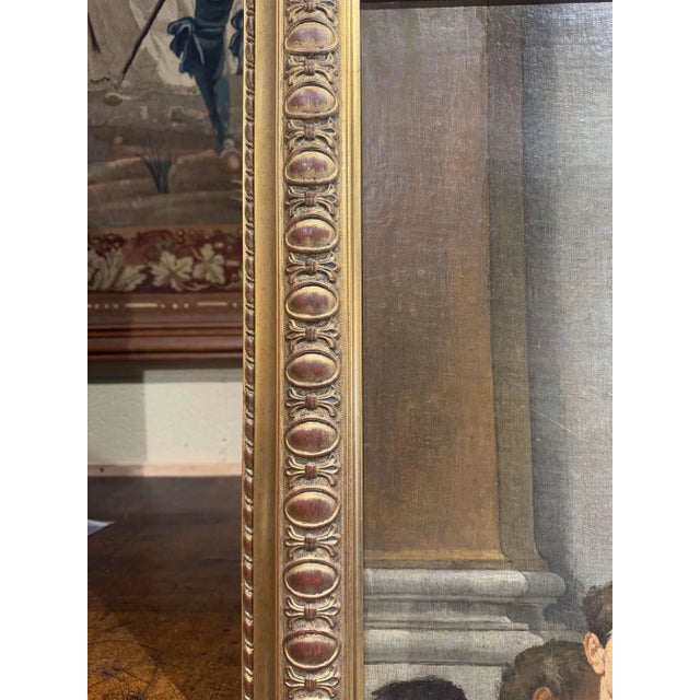 Red 19th Century Italian Religious Oil Painting of a Bishop’s Blessing For Sale - Image 8 of 11