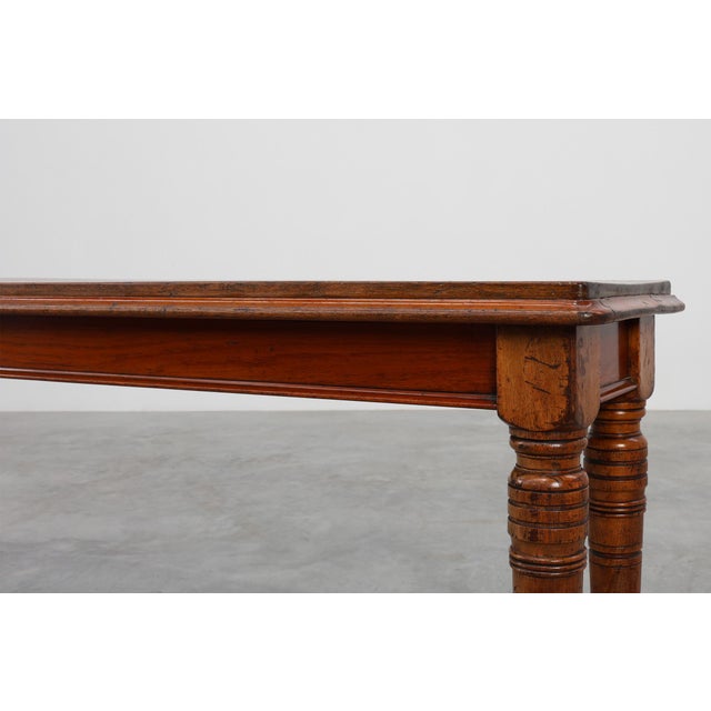 Large William IV Walnut Console Table, United Kingdom, 1840s For Sale - Image 4 of 13