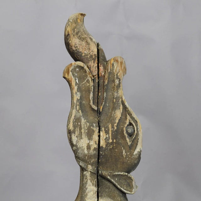 Wood Set of Three Historical Dragon Head Wood Beams For Sale - Image 7 of 10