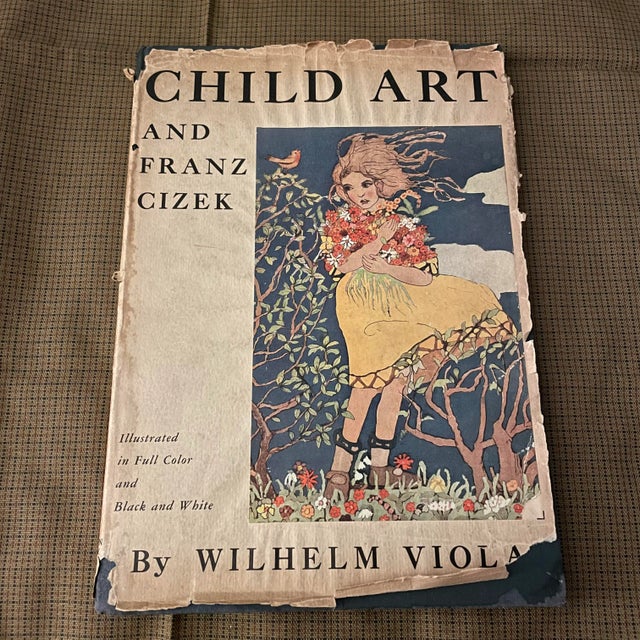 1936 Viennese Secession / Art Nouveau “Child Art and Franz Cizek” Hardback Book With Plates For Sale - Image 9 of 9