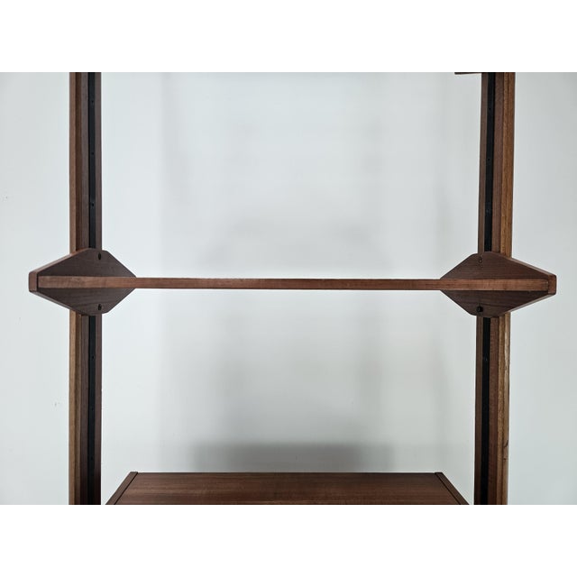 1960s Swedish Teak Bookcase with Adjustable Brass Legs, 1960 For Sale - Image 5 of 18