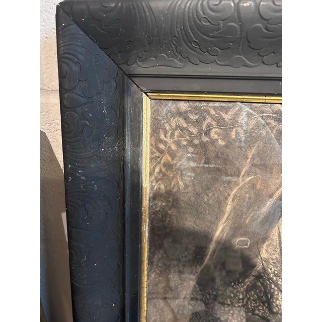 Monumental Antique Original Charcoal of Woodland Brook For Sale - Image 10 of 11