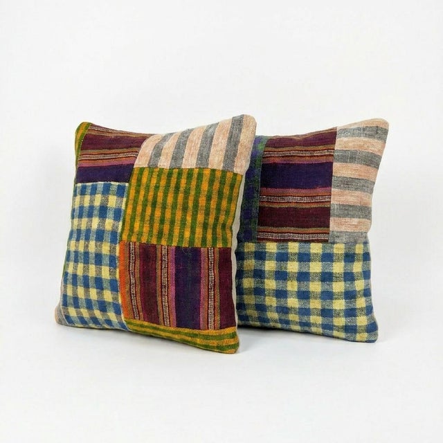 This beautiful 20'' x 20'' & 19'' x 20'' pillow cover set was made from authentic Turkish rug pieces. Bright colors of...