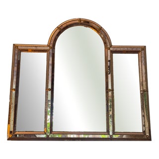 Venetian Hollywood Regency Triptych Mirror, 1950s For Sale