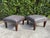 King Hickory Gray Leather Nailhead Ottomans, a Pair For Sale In Naples, FL - Image 6 of 12