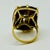 Metal Massive Tiger's Eye & Multi-Gemstone Rainbow Cocktail Ring Sterling Silver Gold Vermeil - Size 9 For Sale - Image 7 of 11
