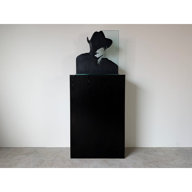 Postmodern 1990's Vintage Robert's for Ancoa Cowboy Art Glass Sculpture For Sale - Image 3 of 15
