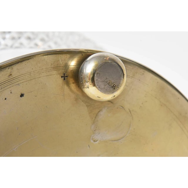 Large Art Deco Silver Plate Cut Glass Bowl / Compote Centerpiece For Sale - Image 9 of 11