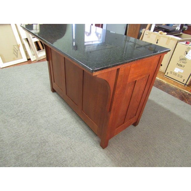 Stickley Mission Oak Arts and Crafts Style Kitchen Island Chairish