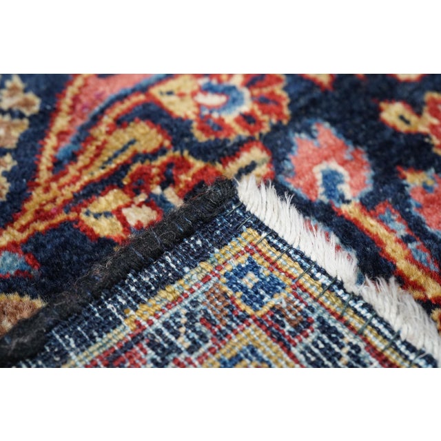 Red Antique Persian Sarouk Rug 6'2'' X 9'0'' For Sale - Image 8 of 9