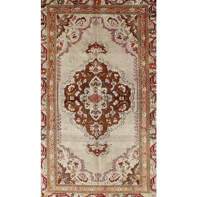 Tribal Classic Design, Intricate Antique Oushak With Fine Weave & Great Wool For Sale - Image 3 of 7