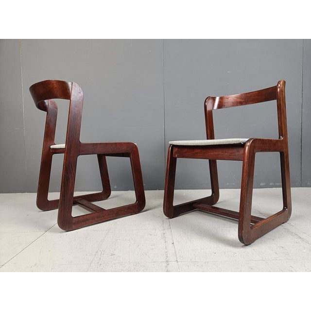 Brown Vintage Dining Chairs by Mario Sabot, 1970s, Set of 6 For Sale - Image 8 of 10