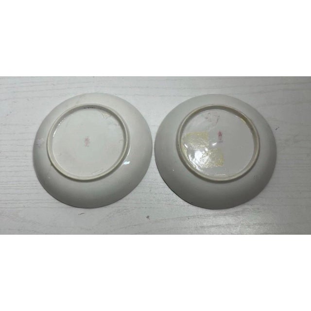 Abstract 18th Century Royal Crown Derby Porcelain Saucer Lot of 2 For Sale - Image 3 of 4