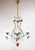 Metal French Bronze Chandelier with Colored Crystals, 1950s For Sale - Image 7 of 12