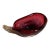 Flavio Poli Designed Seguso Made Murano Ruby & Gold Leaf Bowl For Sale