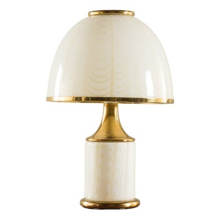 Murano Glass and Brass Lamp, Italy 1980s by Romeo Rega for F. Fabbian For Sale
