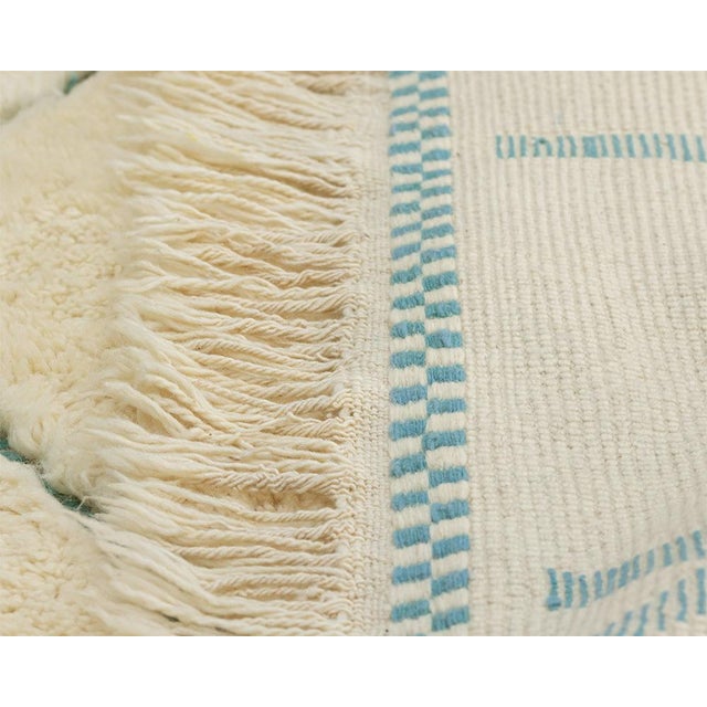 Abstract Hand-Knotted Moroccan Wool Rug | 8'1" X 5'9" | One of a Kind For Sale - Image 12 of 13
