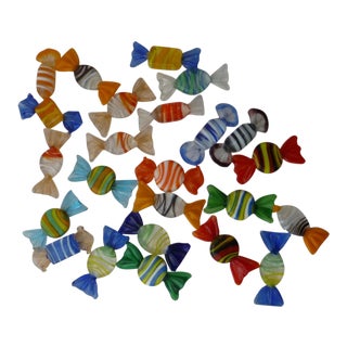 Murano Glass Candies - Set of 24 For Sale