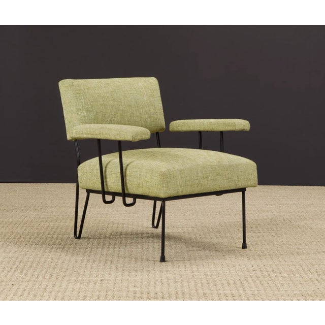 Dan Johnson Dan Johnson Pacific Iron Attributed Armchair, Mid Century Modern Lounge Chair, Sculptural Iron Frame Chair, Circa 1950s For Sale - Image 4 of 17