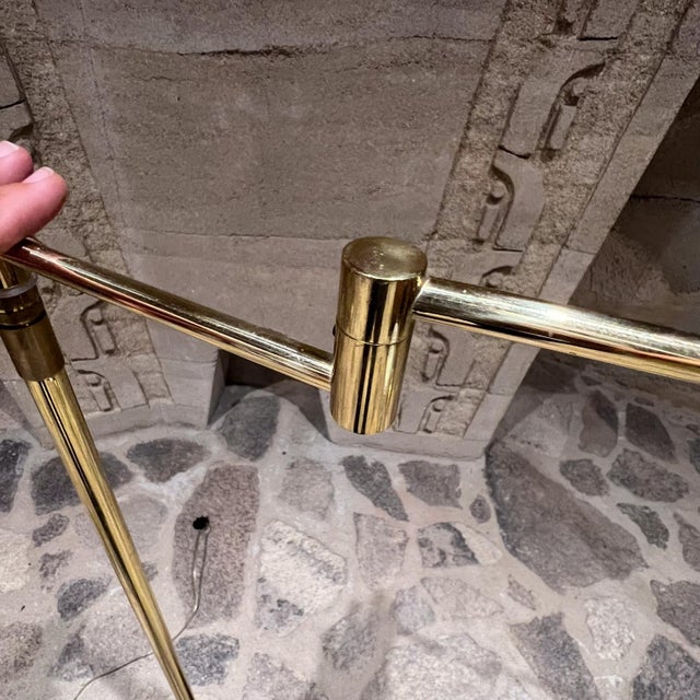 1980s Brass Pharmacy Floor Lamp Holtkötte , Adjustable Germany For Sale In San Diego - Image 6 of 15