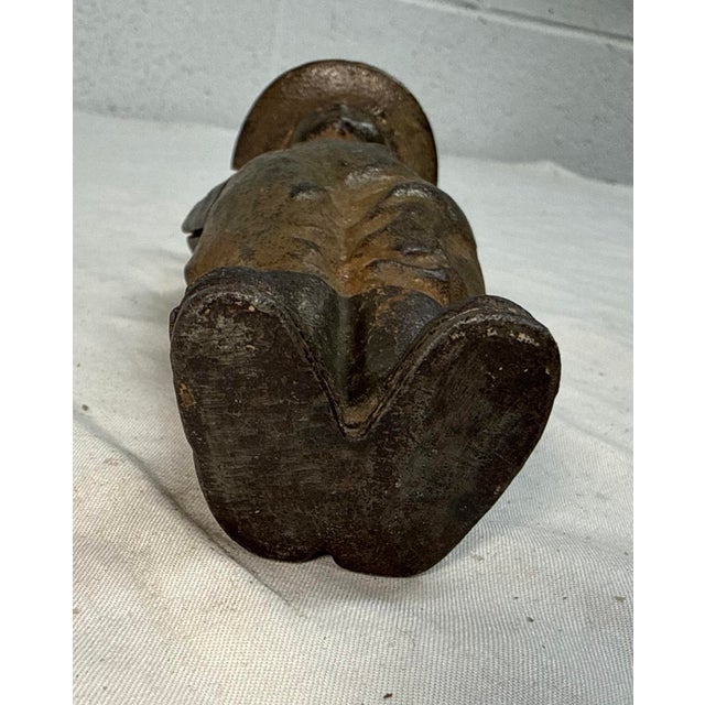 Brown Cast Iron Dough Boy w.w.i. Soldier Still Bank. By Grey Iron Toy Co., C. 1919 For Sale - Image 8 of 13