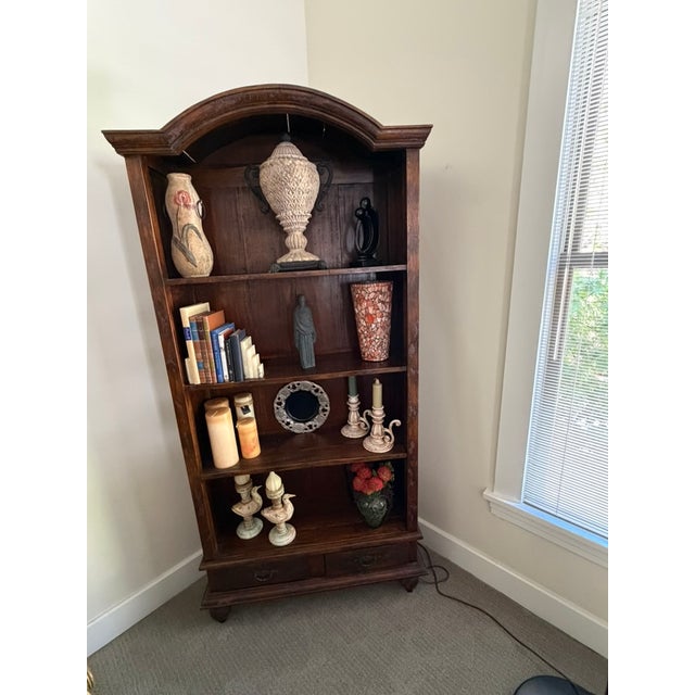 Stunning old world rustic style solid wood bookcase in generous yet useable proportions. The wood has been carefully...