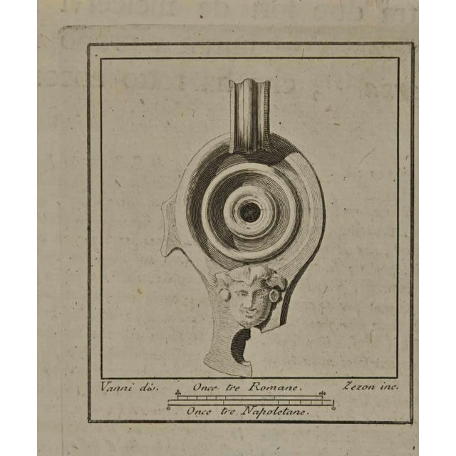 Ancient Still Life from the series "Antiquities of Herculaneum", is an etching on paper realized by Vincenzo Campana in...