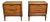 Mid-Century Modern Walnut Nightstands Attributed to United Furniture Corporation, Pair For Sale