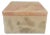 Vintage Italian Volterra Blush Alabaster Swivel Top Jewelry Trinket Box For Sale