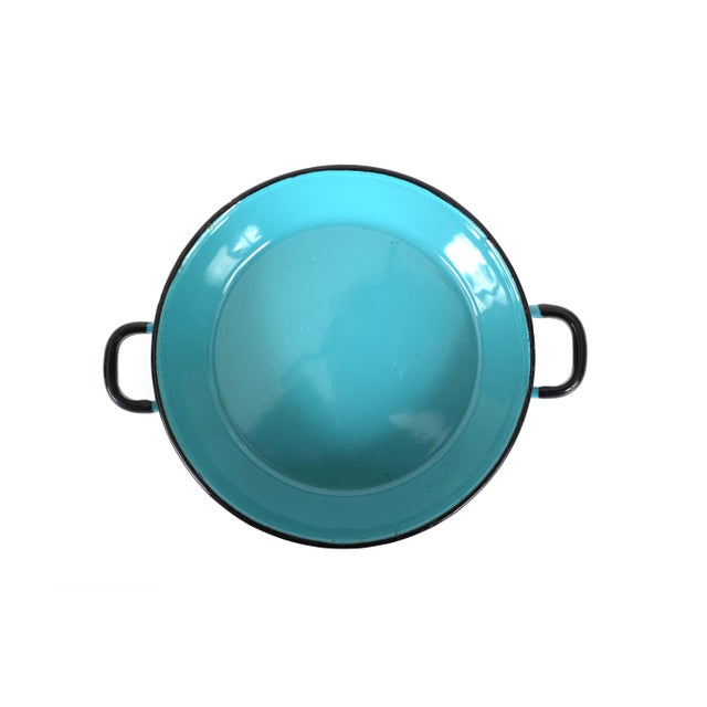 Red Set of 5 Nesting Enameled Saute Pans - Mid Century Modern For Sale - Image 8 of 12