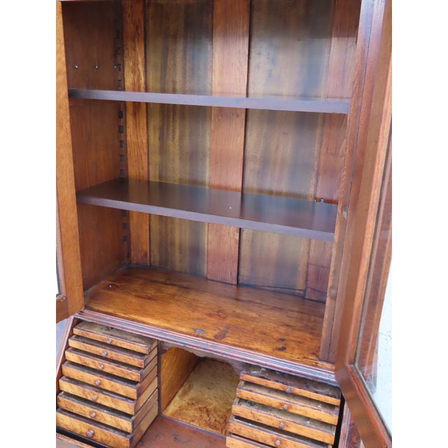 Wood Late 1880s Victorian Eastlake Two Part Tall Secretary Desk 6372 For Sale - Image 7 of 18