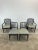Black Set of 4 Mid Century Faux Bamboo Dining Chairs With Caned Seat & Tufted Cushions For Sale - Image 8 of 12