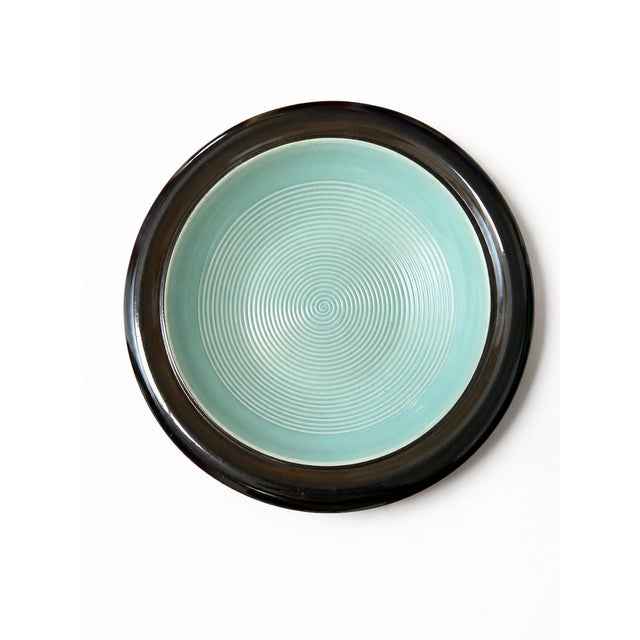 Ceramic Postmodern Two-Tone Stoneware Centerpiece Bowl by Franco Bucci for Laboratorio Pesaro, 1970s For Sale - Image 7 of 8