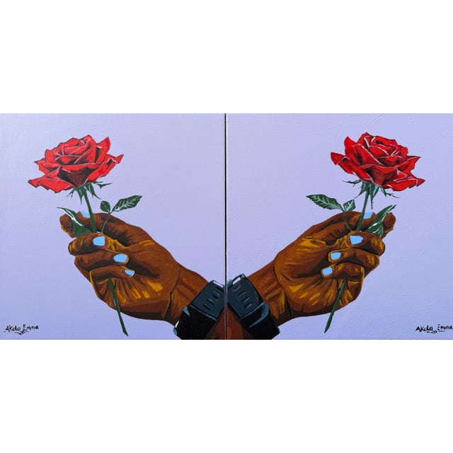 2020s A Rose for Trying, 1, by Emmanuel Akolo, (2026), Acrylic on Canvas For Sale - Image 5 of 9