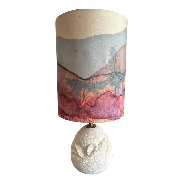 Natural Stone Table Lamp, 1970s For Sale