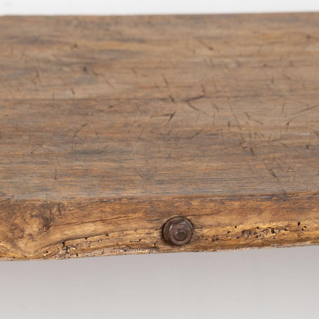 19th Century Rustic Peg Leg Console Table For Sale - Image 12 of 18