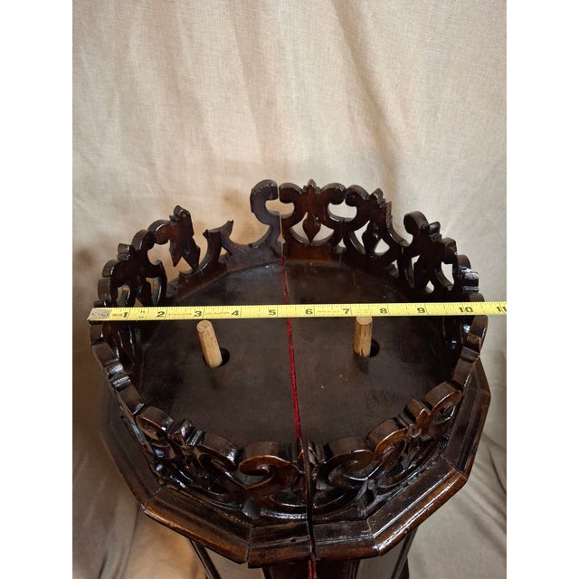 Antique 19thC Italian Sephardic Torah Case Tik Hand Carved Wood J Greenstein Prov For Sale - Image 17 of 17