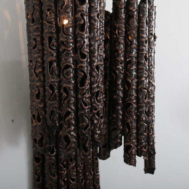 Vintage Brutalist Wall Lamp by Marcello Fantoni, 1960s For Sale - Image 6 of 11