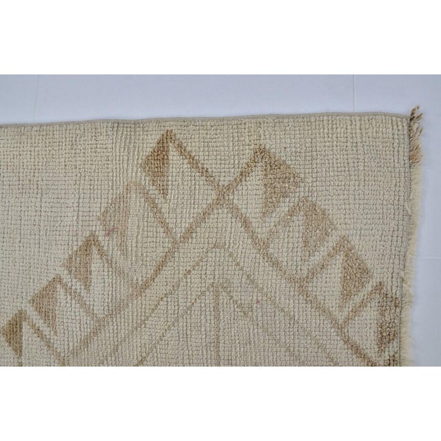 Vintage Turkish Off White Runner Rug For Sale - Image 11 of 11